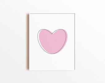 Heart, Printable Art, Printable Wall Art, Nursery, Digital Print, Instant Download