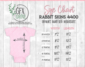 Rabbit Skins Onesies Size Chart
