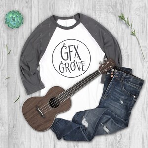 Bella + Canvas 3200 Mockup - Bella Canvas Baseball Tee Mockup - Bella Canvas Asphalt & White Baseball Tee - Bella and Canvas Raglan Mockup
