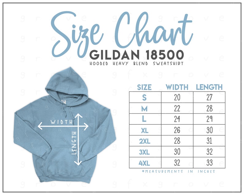 gildan size chart women's
