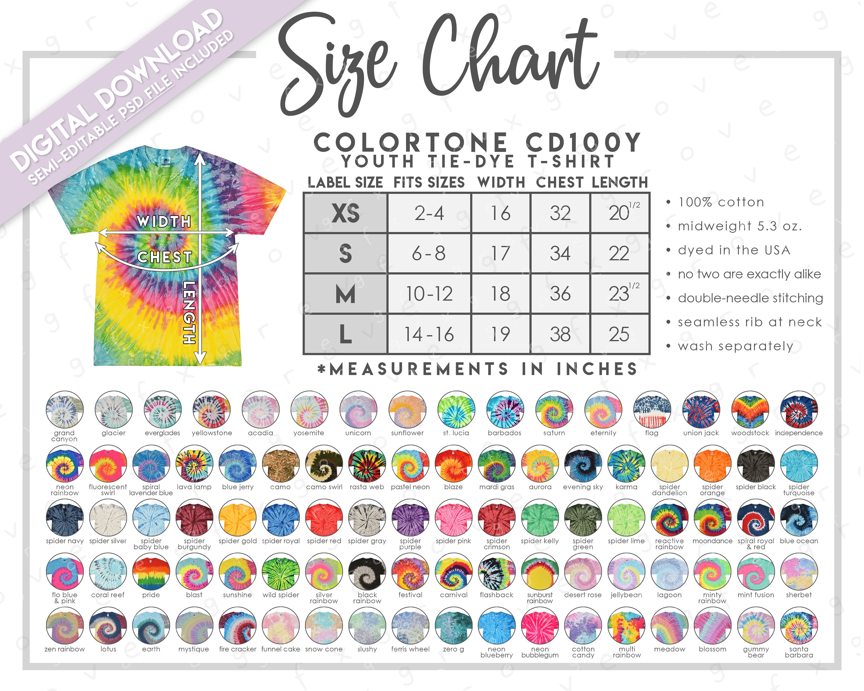 Colortone shirts sizing Clearance