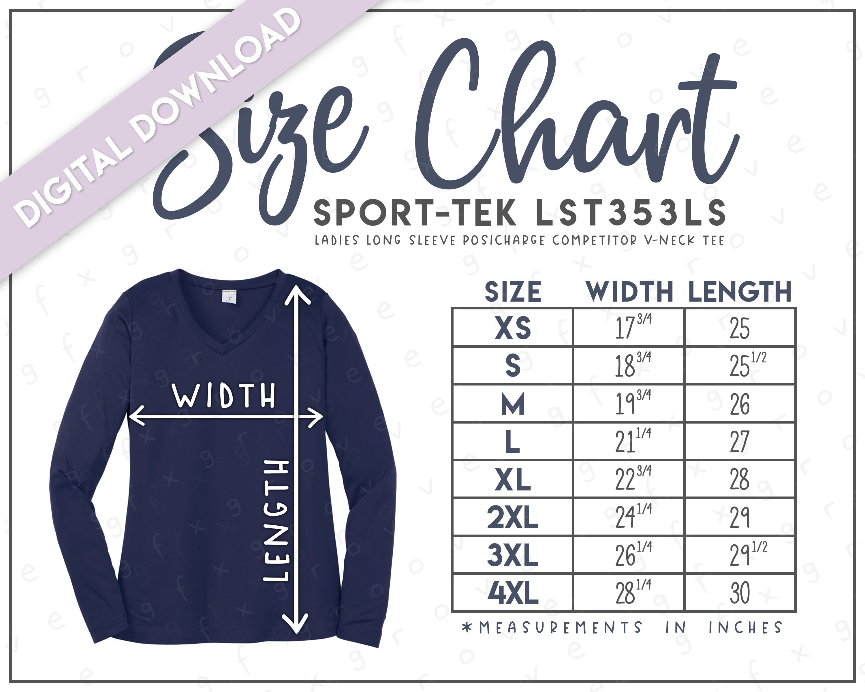 Sport-tek LST353LS Size Chart • Sport-tek Ladies Long Sleeve