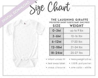 Laughing Giraffe Size Chart - Etsy