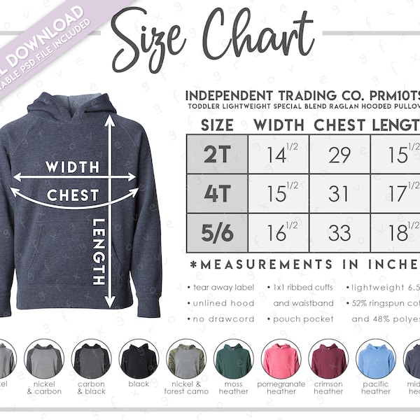Independent Trading Youth Size Chart - Etsy
