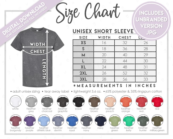 item × TERMiNaL Tシャツ/Mサイズ Semi-editable Tultex 241 Size Chart + Color Chart • Tultex Poly