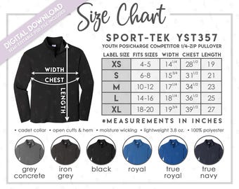 stinaレオタードtypeH sizeS Semi-editable Sport-tek YST357 Size Chart + Color Chart