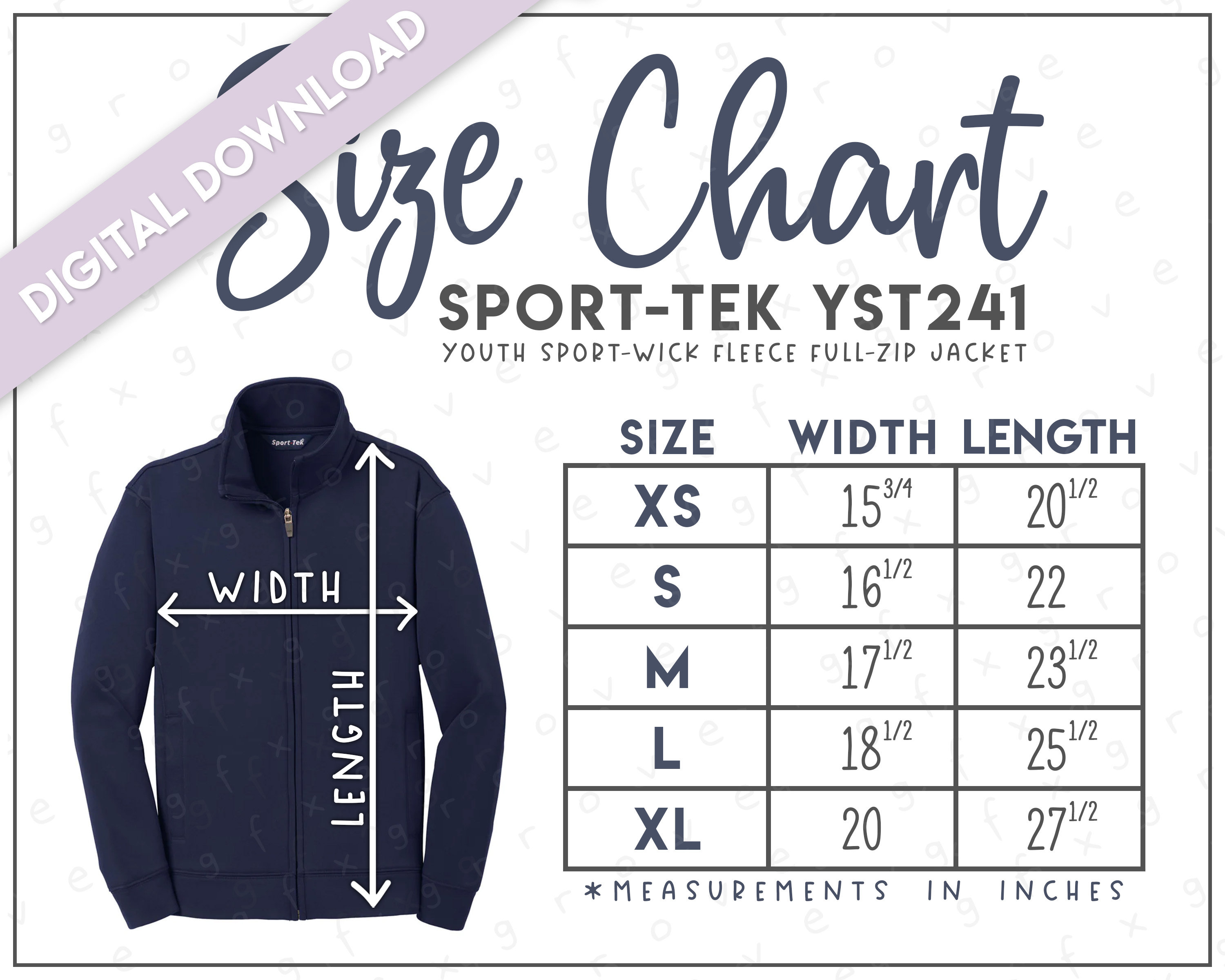 Sport-tek YST241 Size Chart • Sport-tek Youth Sport Wick Fleece