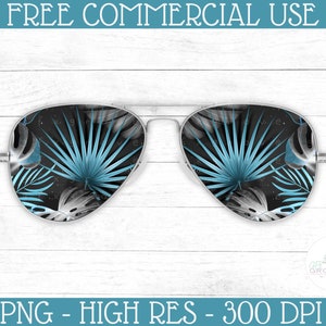 Tropical Sunglasses Print File - Sunglasses PNG - Sunglasses Clipart - Sunglasses Sublimation - Tropical Flowers Sunglasses PNG