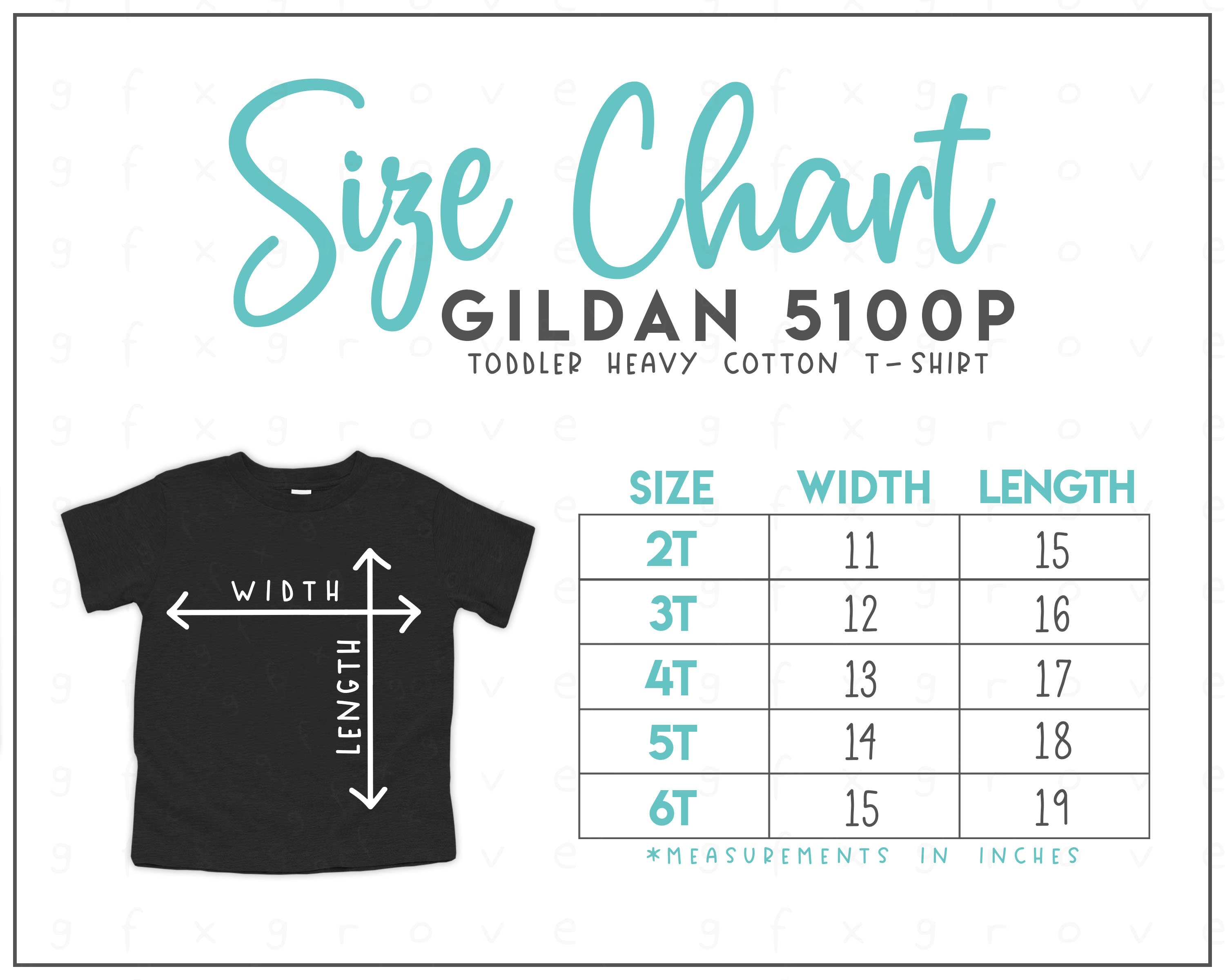 Download Gildan 5100P Size Chart Gildan Toddler Heavy Cotton T ...
