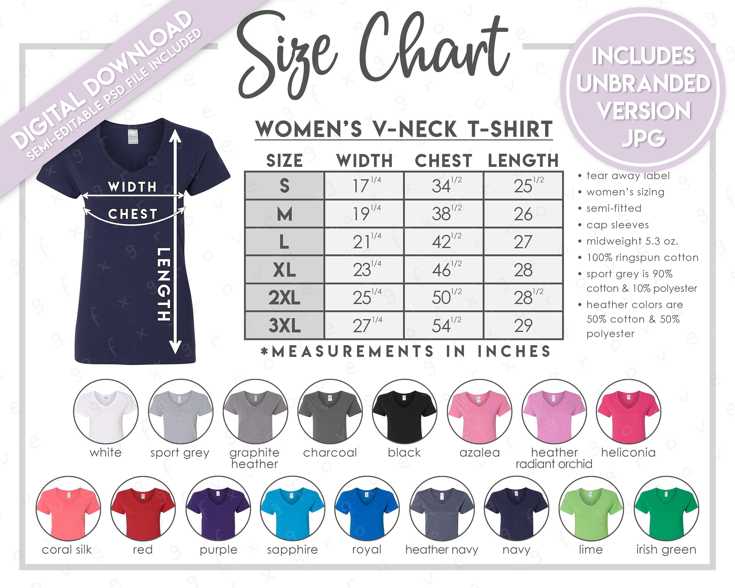 Sizing Chart  VII Apparel Co. – VII Apparel Co.