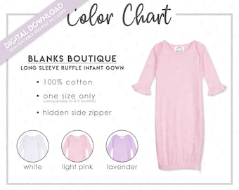 Blanks Boutique Blank Ruffle Baby Gown Girls Blank Smocked Dress