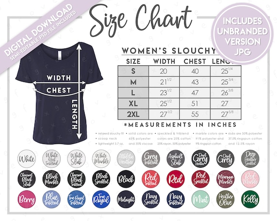 Bella canvas women's slouchy tee hotsell
