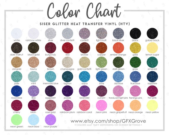 Editable Htvront HTV Color Chart, Vinyl Color Chart Editable Template, Vinyl  Colors Mockup,  Listing Mockup, Color Mockup, Size Mockup 