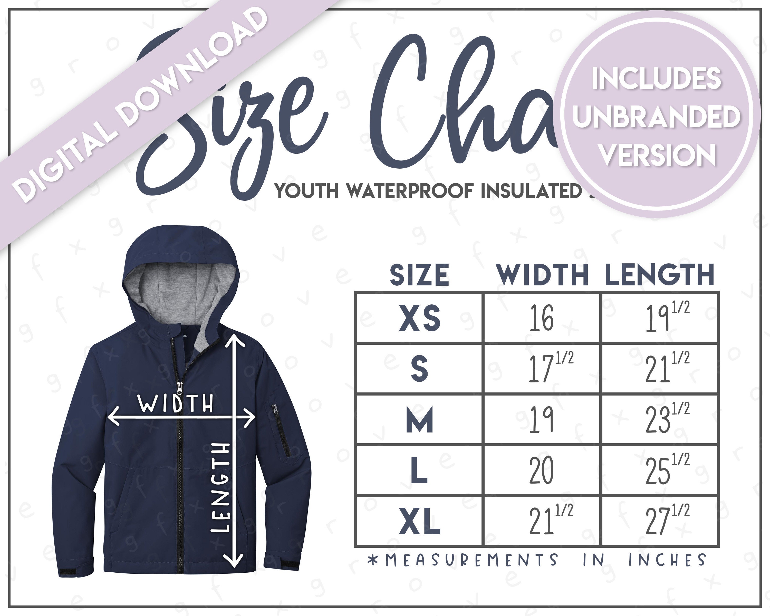 Sport-tek YST56 Size Chart • Sport-tek Youth Waterproof Insulated