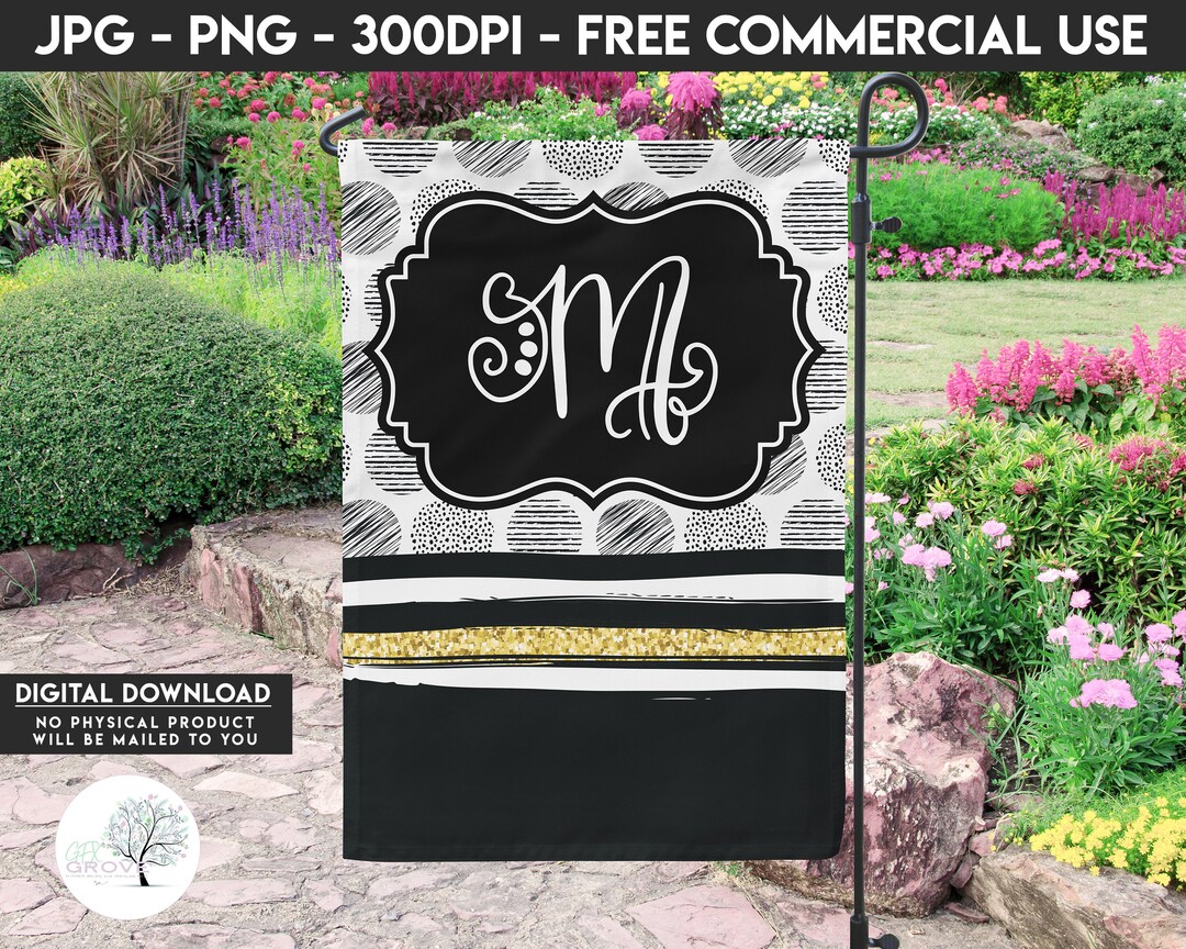 Personalized Garden Flag Print File Garden Flag PNG Garden Flag