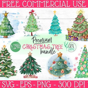 Premium julgranar paket - julgranar SVG - julgranar sublimering - julgranar vektor - julgranar clipart