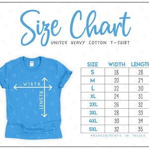 G500 Size Chart (2 versions included) • Unisex Heavy Cotton T-Shirt Size Chart • G500 Size Chart • 5000 Size Chart