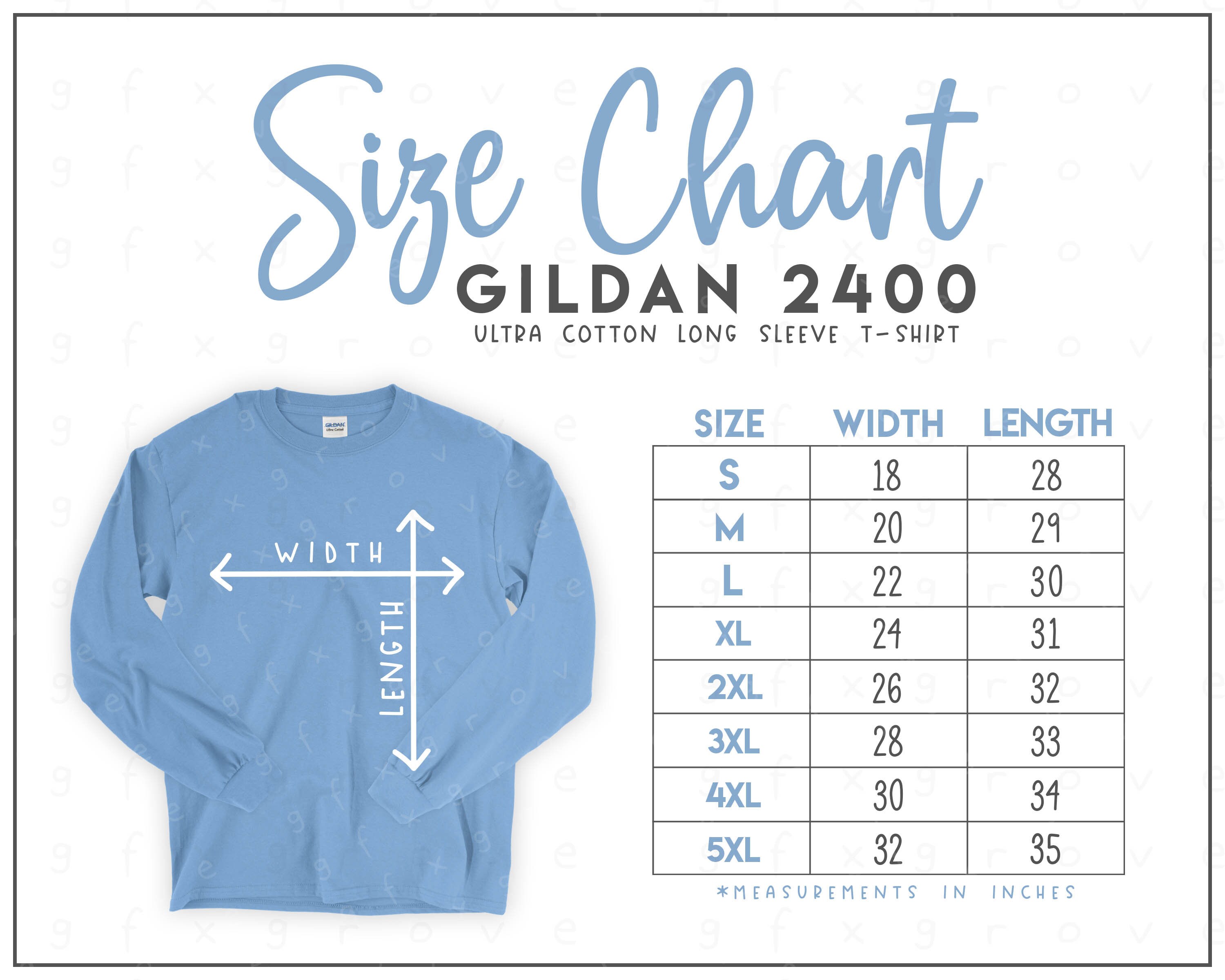 G240 Size Chart 2 Versions Included Unisex Ultra Cotton - Etsy