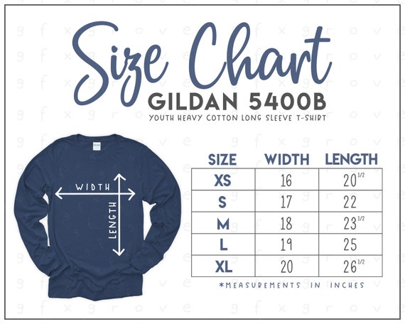 G540B Size Chart 2 Versions Included 