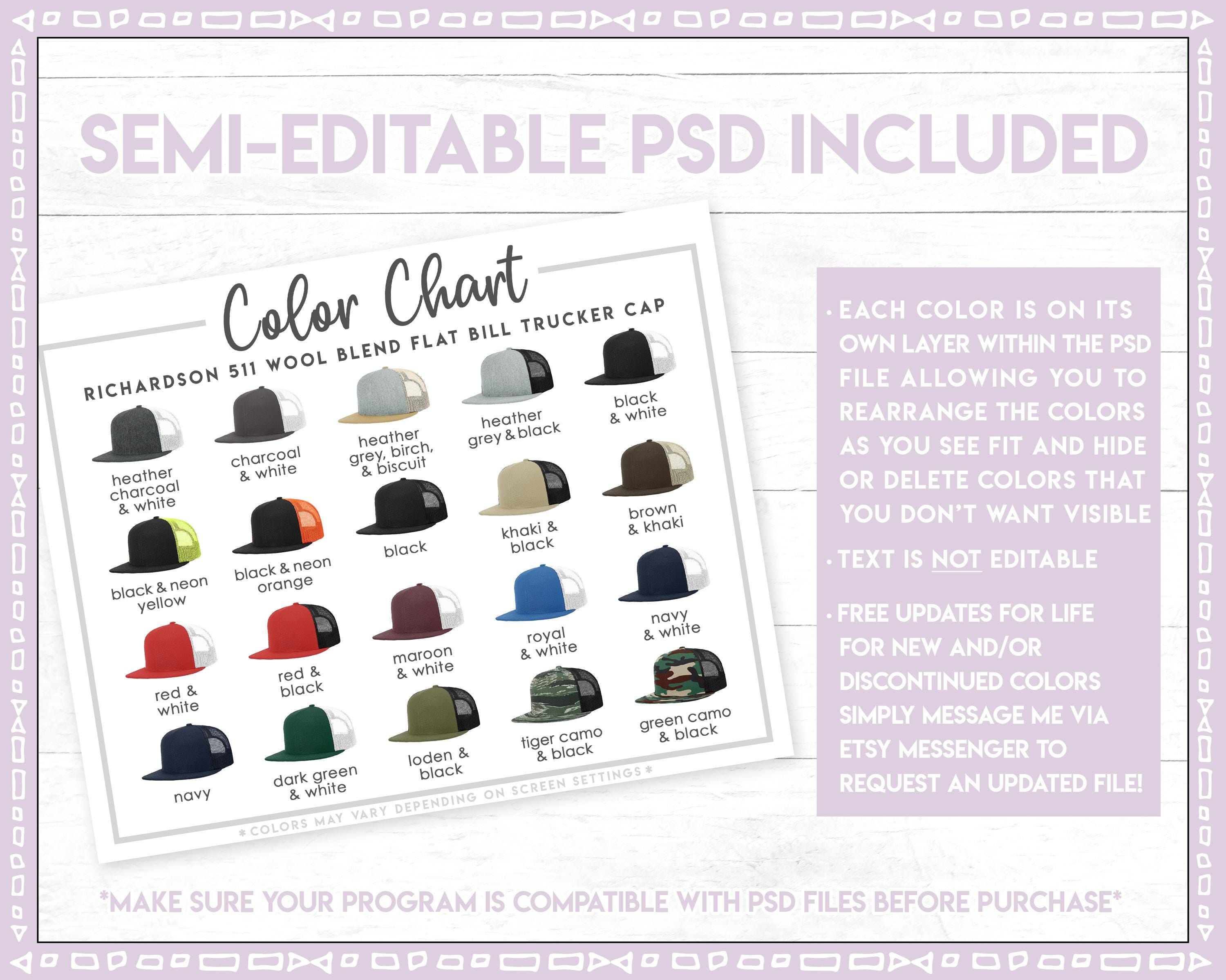 511 Color Semi-editable Richardson 511 Color Chart • Richardson Wool Blend Flat ...