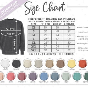 Independent Trading Co. SS4001Y サイズ + カラーチャート • 13 Independent Trading Co. SS4001Y サイズ + カラーチャート • 13