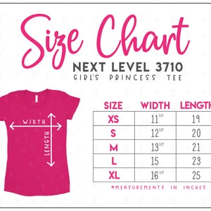 ネクストレベル 3710 サイズ表 • ネクストレベル ガールズ プリンセス Tシャツ サイズ表 • ネクストレベル ガールズ プリンセス Tシャツ サイズ表 • NL3710