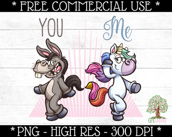 Download Funny Donkey and Unicorn Print File You vs Me Unicorn PNG ...