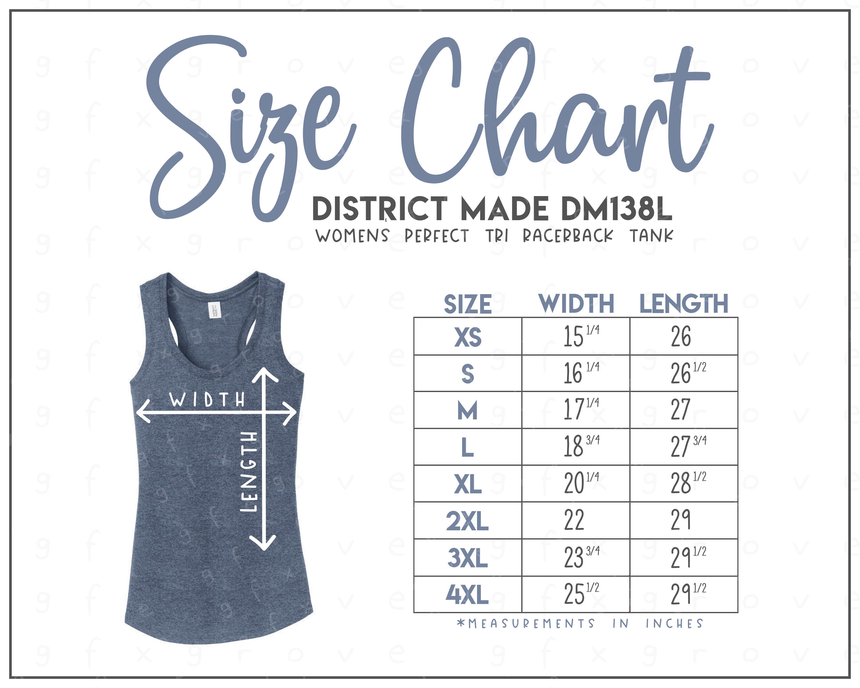 District Made DM138L Size Chart District Made Women's Perfect Tri Racerback Tank  Size Chart District Made Tank Top Size Chart DM138L -  Canada