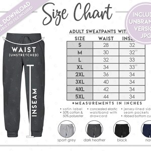 Semi-editable C18120 Size Chart Color Chart Heavy Blend Sweatpants With ...