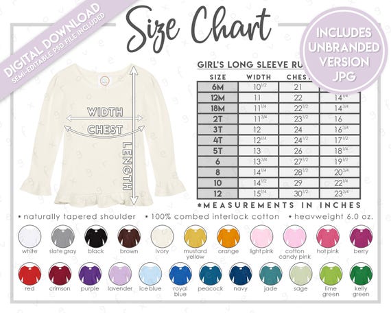 FACT GIRL Longsleeve Tee Lサイズ Semi-editable Blanks Boutique Girl's Long Sleeve Ruffle Tee Shirt