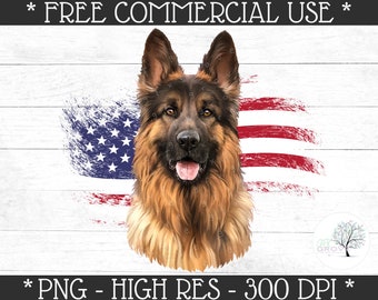 Watercolor Painting German Shepherd Print File • German Shepherd Clipart • German Shepherd Sublimation • American German Shepherd PNG