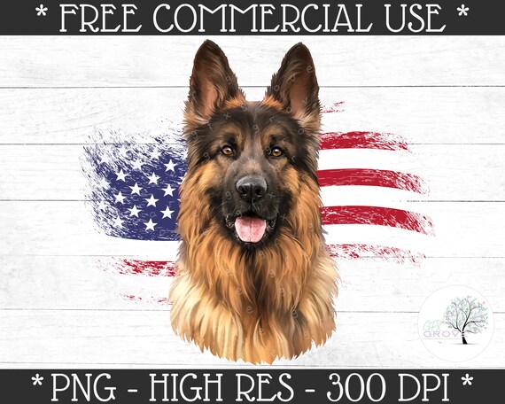Watercolor Painting German Shepherd Print File • German Shepherd Clipart • German Shepherd Sublimation • American German Shepherd PNG