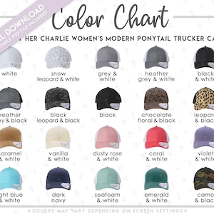 Semi-bewerkbare Infinity Her Charlie-kleurenkaart • Infinity Her Charlie-kleurenkaart dames moderne paardenstaarttruckerpet • Infinity Her-pet