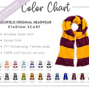 Tabela de cores de cachecol de estádio Beechfield Original Headwear semi-editável • Tabela de cores de cachecol para adultos