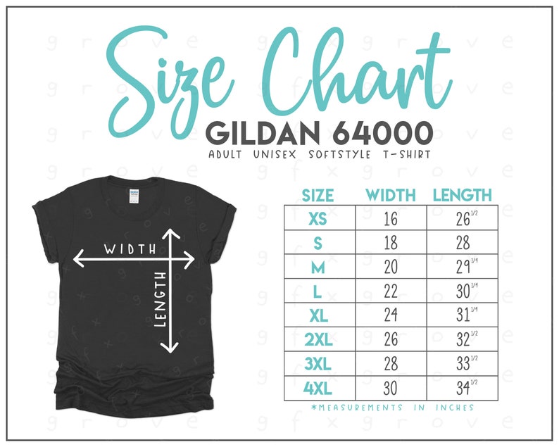 Gildan T Shirt Sizing Chart