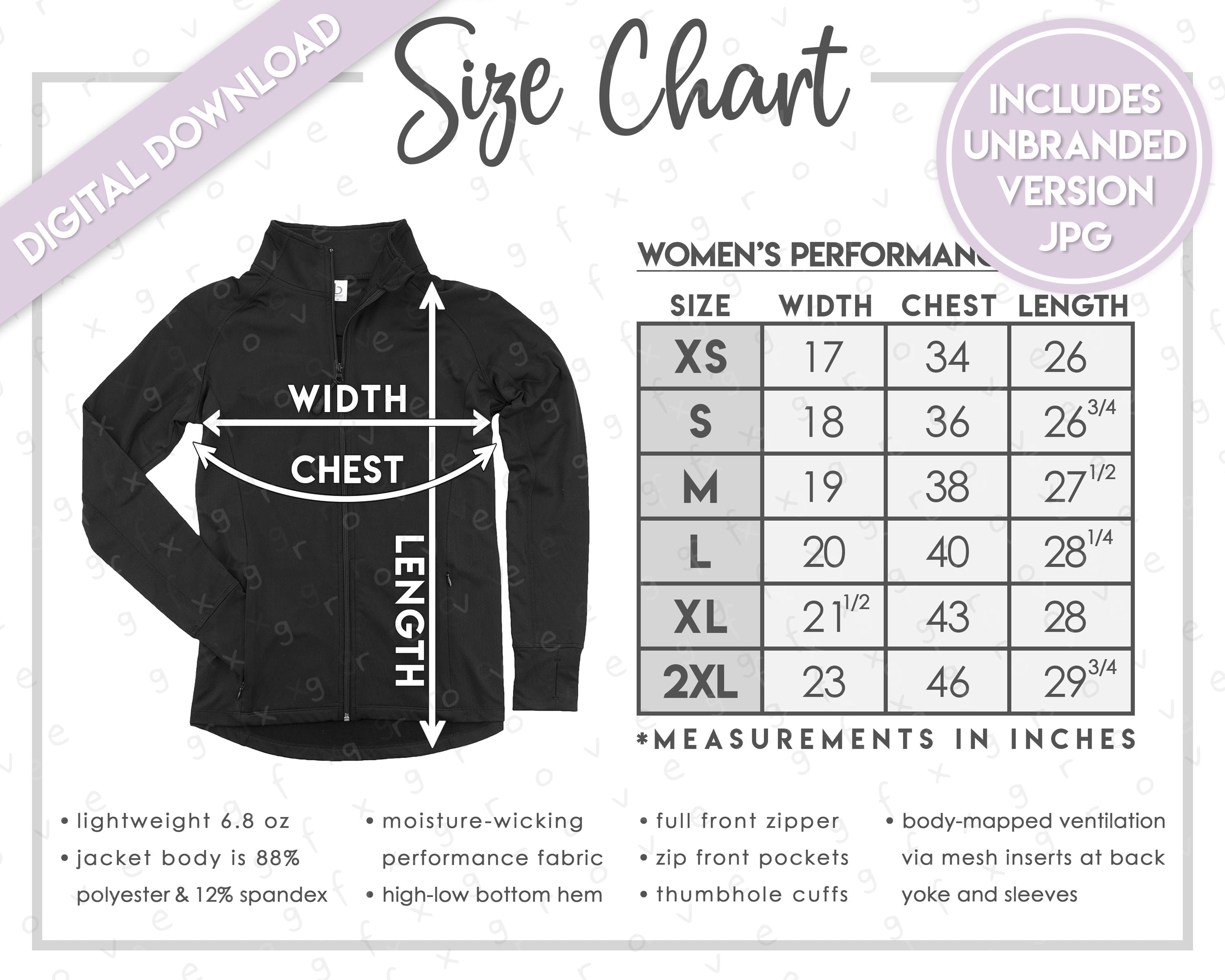Boxercraft S95 Size Chart • Boxercraft Women's Studio Jacket Size Chart