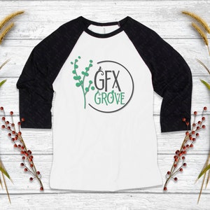 Bella + Canvas 3200 Mockup - Bella Canvas Baseball Tee Mockup - Bella Canvas Black & White Baseball Tee - Bella and Canvas Raglan Mockup