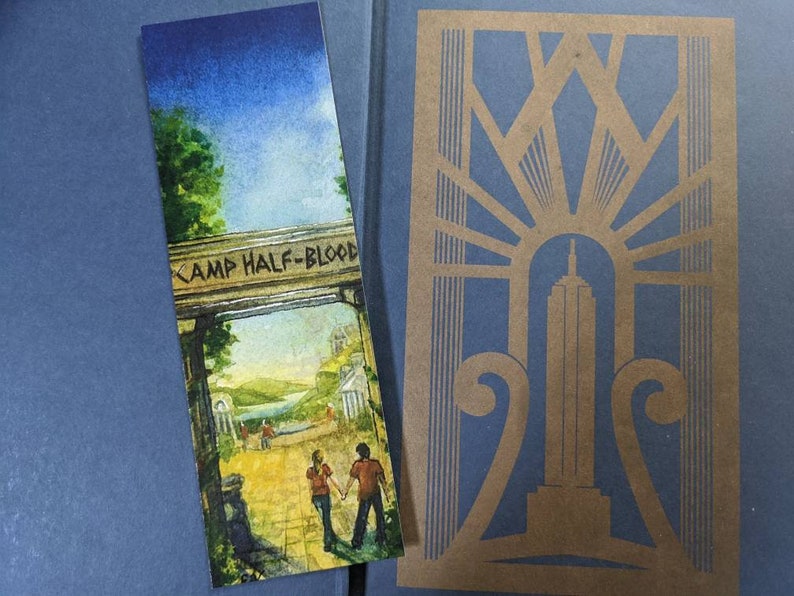 percy jackson bookmark camp half blood annabeth and percy etsy