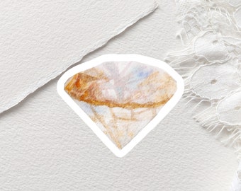 Gemstone Stickers | Crystal Stickers | Dimond | April Birthstone | Watercolor Stickers | Laptop Stickers | Gifts For Her Under 20