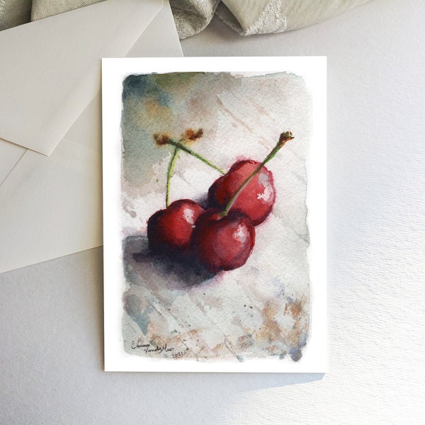 Wee Blue Coo Grußkarte „Berries“ Aquarell – Blanko, 17,5 X 12,5 Cm | Hochwertiger Karton, Unbedruckt Innen Für Persönliche Nachricht