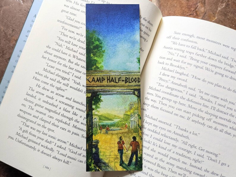 percy jackson bookmark camp half blood annabeth and percy etsy