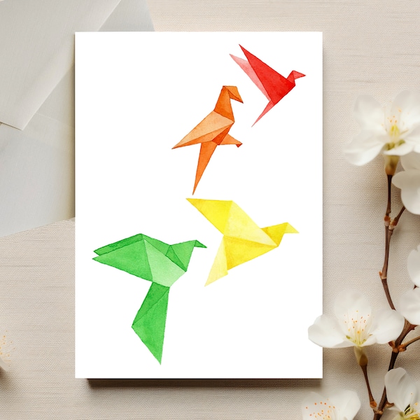 Asian Origami Card Etsy