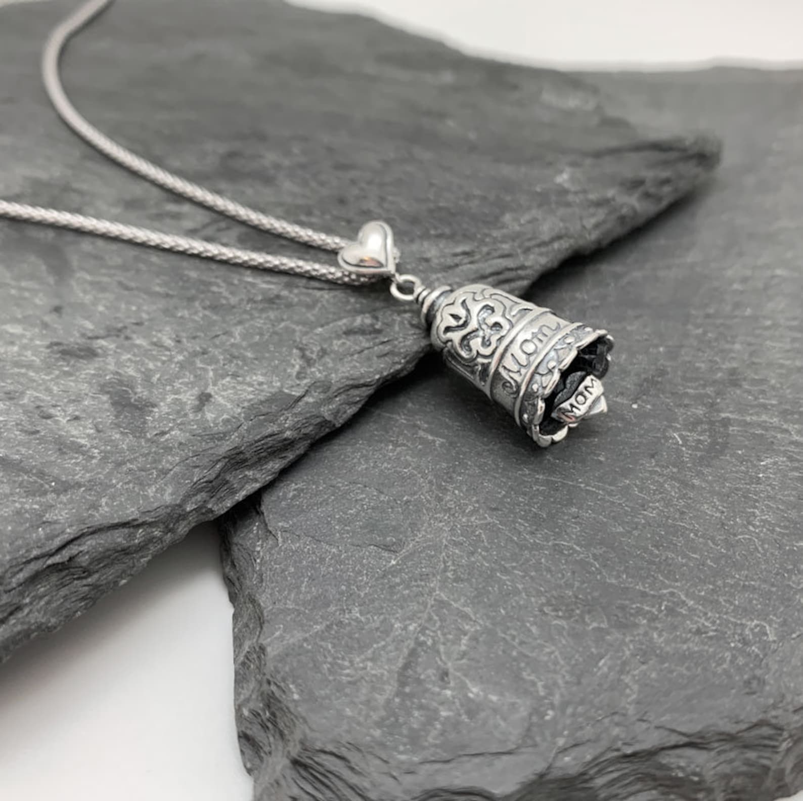 Mom Bell Pendant & Sterling Silver Necklace Mother's Day Gift Mother's
