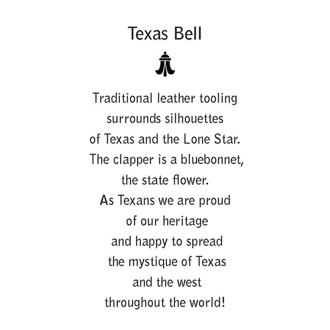 Texas Bell Pendant And Necklace In Sterling Silver Silver Etsy España