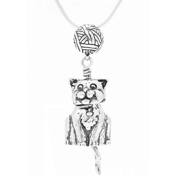 Cat Bell Pendant & Necklace in Sterling Silver Pet Jewelry Etsy