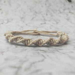 Whirlpool bracelet in natural twine ~ handmade friendship bracelet ~ woven bracelet.