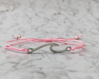 Bracciale Wave ~ braccialetto dell'amicizia fatto a mano ~ braccialetto con ciondoli regolabile.