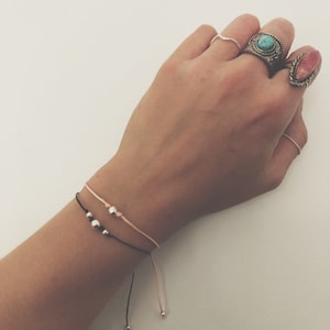 Simple bead bracelet ~ handmade friendship bracelet ~ adjustable charm bracelet.