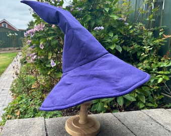 Handmade Purple Wizard Hat:  Custom Witch / Sorcerer Cosplay Hat