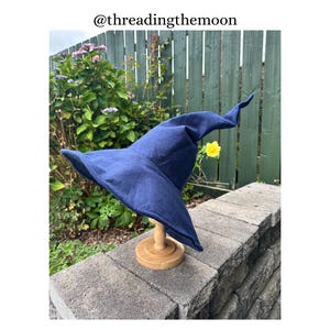 Chapeau de sorcier bleu marine fait main : chapeau de sorcier cosplay